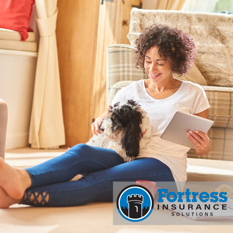 a woman sits with a small dog on her lap